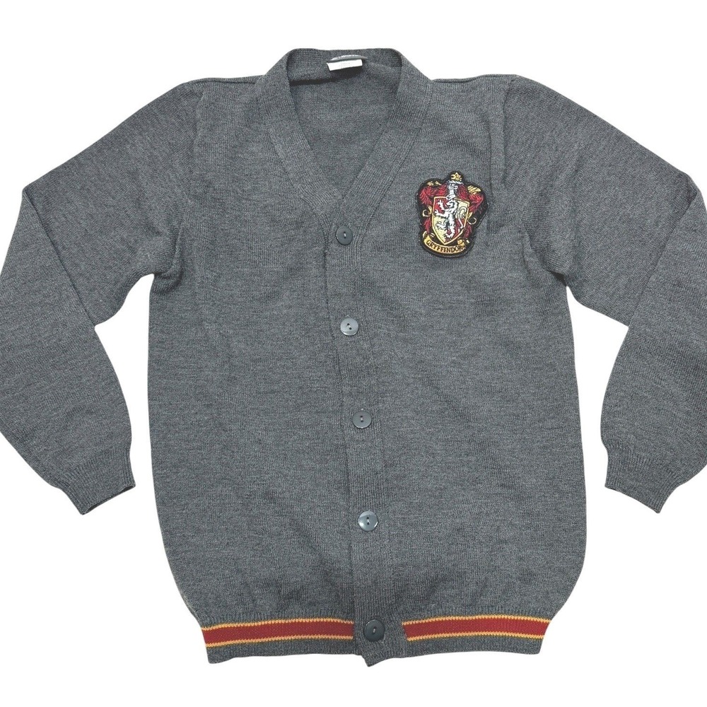 Harry Potter Cardigan Sweater Adult S Gryffindor Patch Wizarding World Cosplay